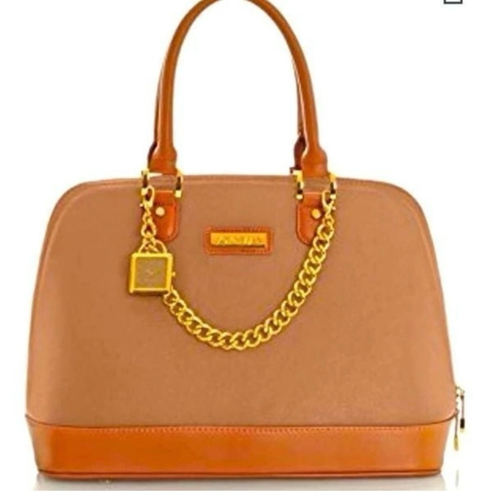 Joy & Iman dual pocket satchel